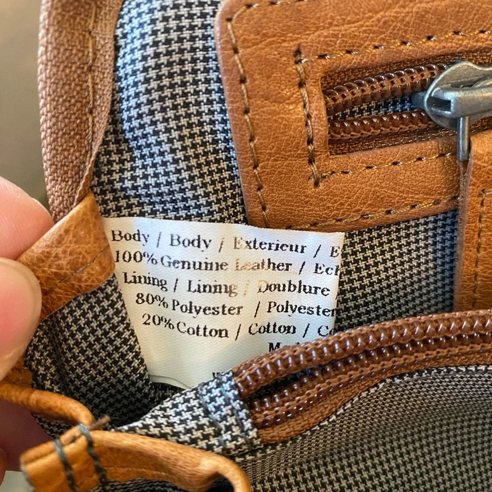 Spikes and Sparrow Tan Leather Backpack - Picture 7 of 7